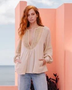 Chemises & Tops>Mes Demoiselles Paris Blouse Nidia Naturel