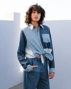 Chemises & Tops>Mes Demoiselles Paris Chemise Dena Denim