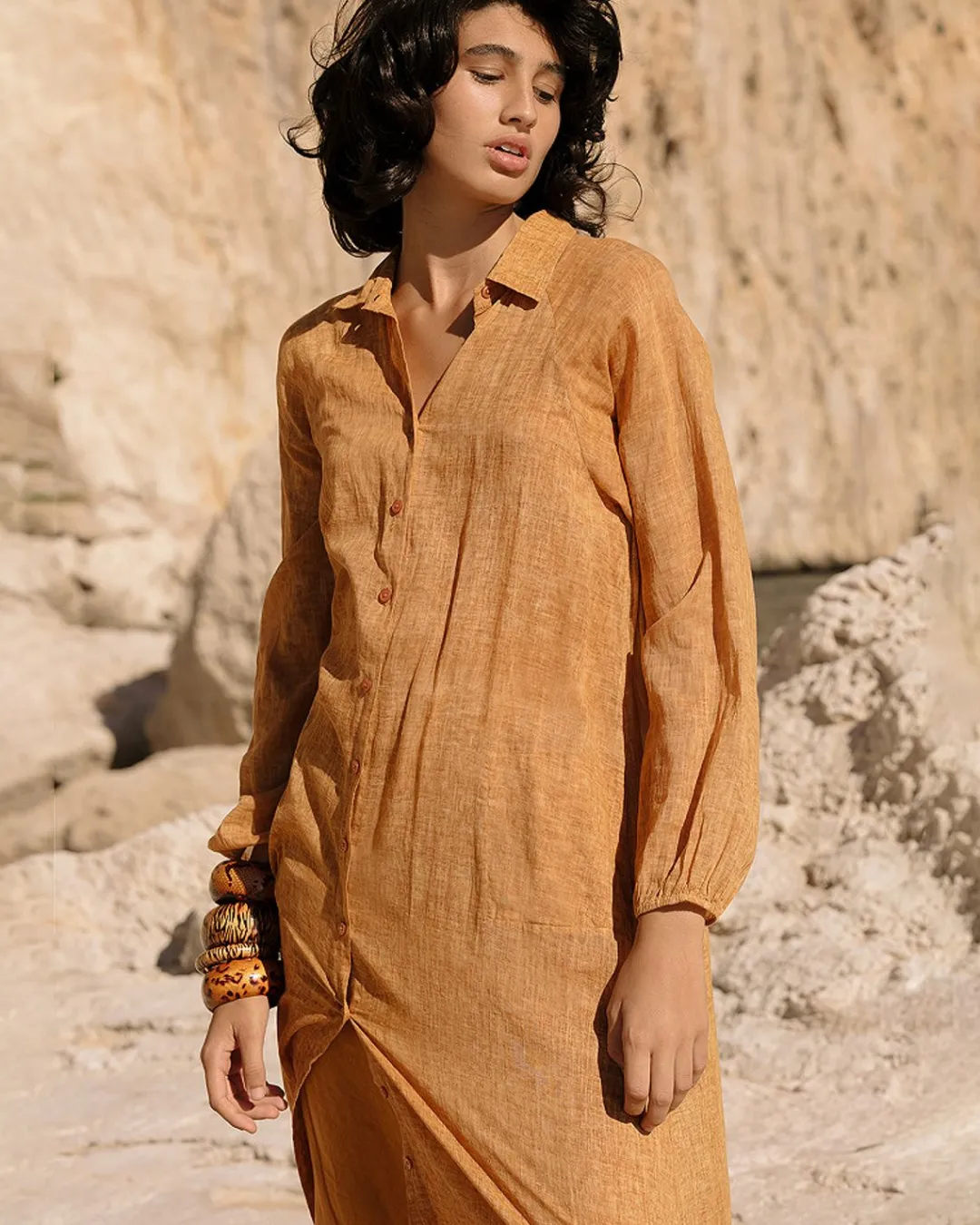 Chemises & Tops>Mes Demoiselles Paris Chemise Diane Abricot