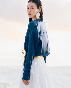 Chemises & Tops>Mes Demoiselles Paris Chemise Silveness Bleu