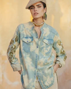 Chemises & Tops>Mes Demoiselles Paris Chemise Unrock Bleu