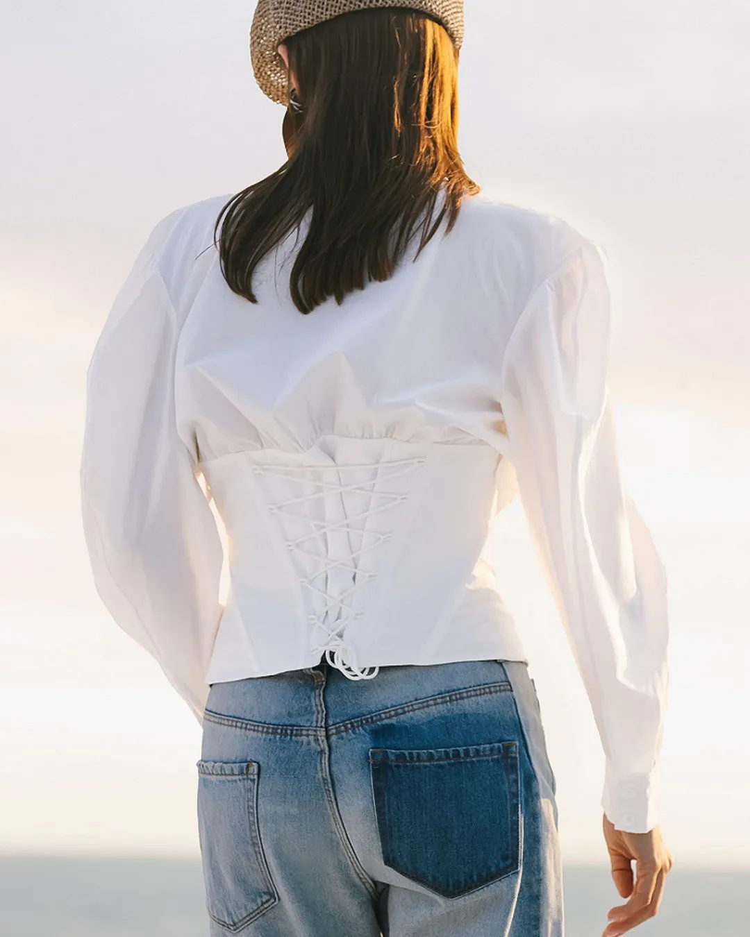 Chemises & Tops>Mes Demoiselles Paris Chemise Victoire Blanc