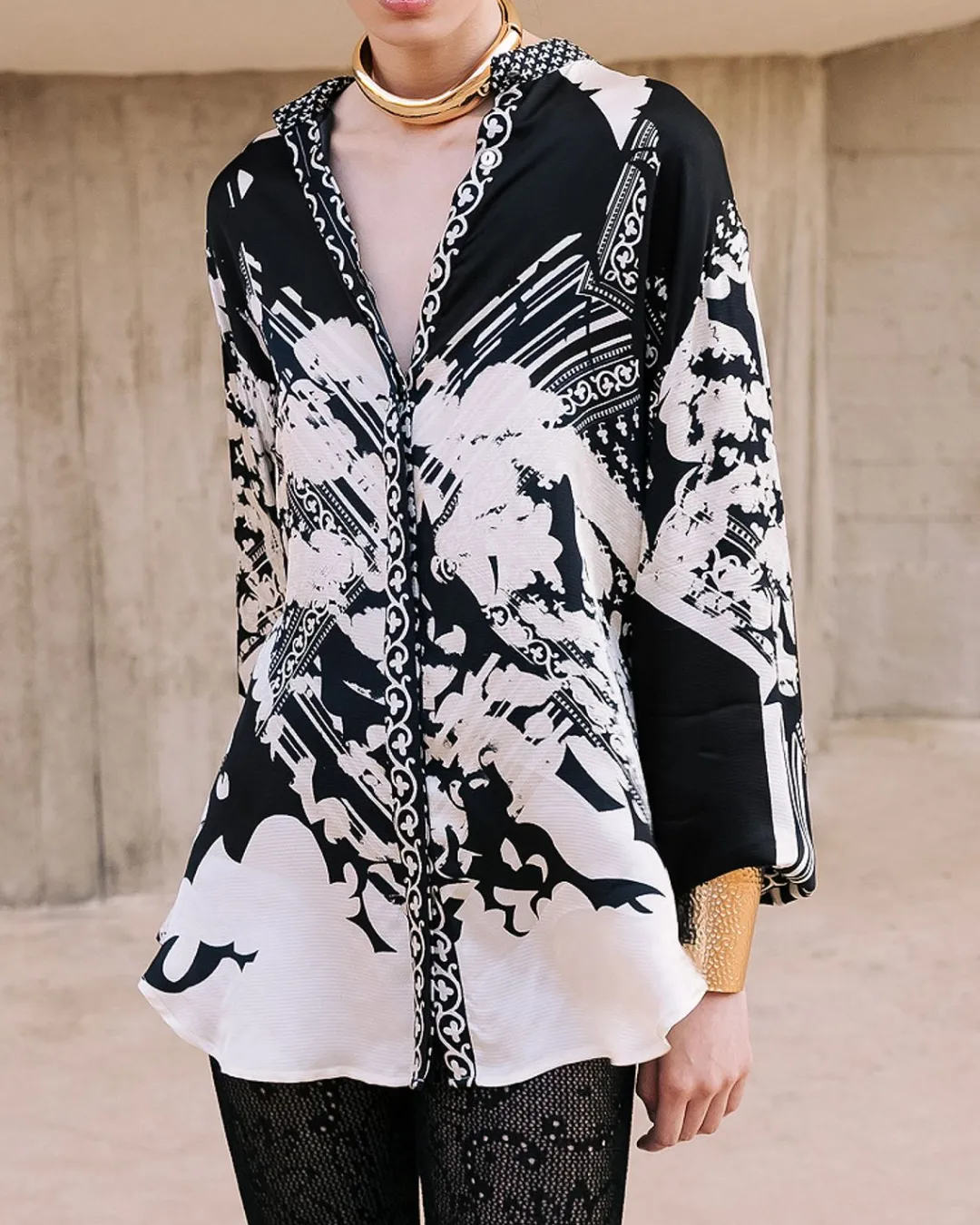Chemises & Tops>Mes Demoiselles Paris Chemise Wap Noir / Blanc