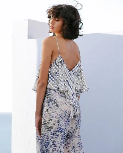 Pantalons>Mes Demoiselles Paris Combinaison Dina Bleu