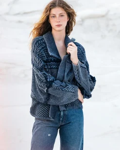 Pulls & Gilets>Mes Demoiselles Paris Gilet Satsuki Bleu Marine
