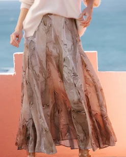Robes & Jupes>Mes Demoiselles Paris Jupe Cedar Bois Texture