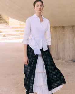 Robes & Jupes>Mes Demoiselles Paris Jupe Conday Noir / Ecru