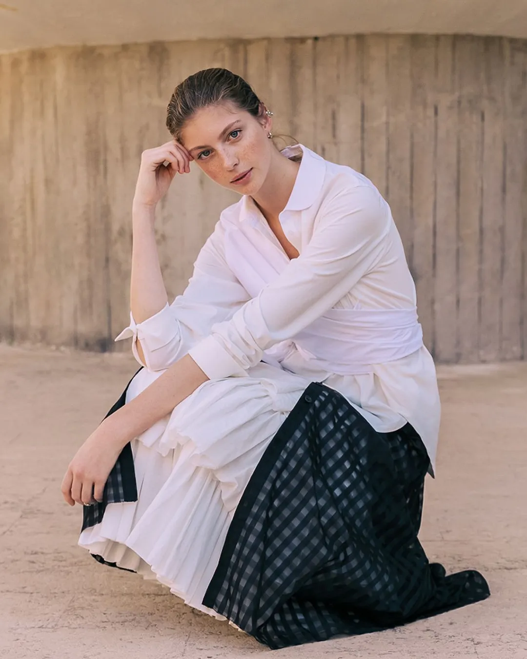 Robes & Jupes>Mes Demoiselles Paris Jupe Conday Noir / Ecru