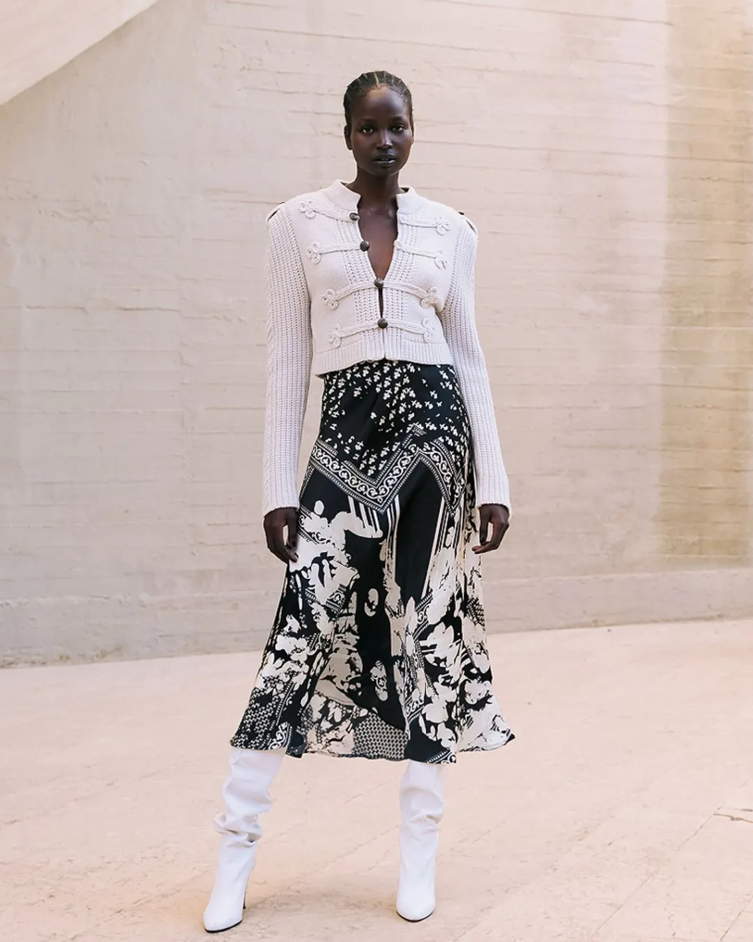 Robes & Jupes>Mes Demoiselles Paris Jupe Wada Noir / Blanc