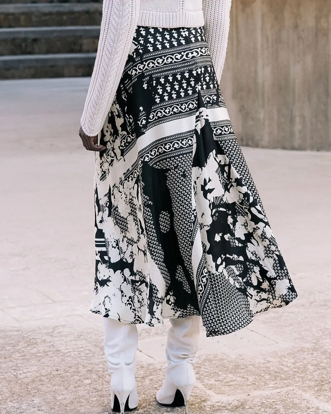 Robes & Jupes>Mes Demoiselles Paris Jupe Wada Noir / Blanc