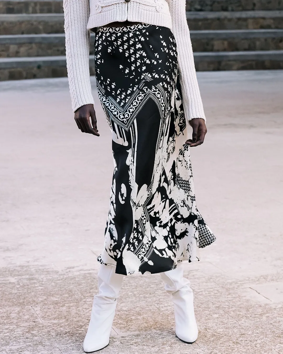 Robes & Jupes>Mes Demoiselles Paris Jupe Wada Noir / Blanc