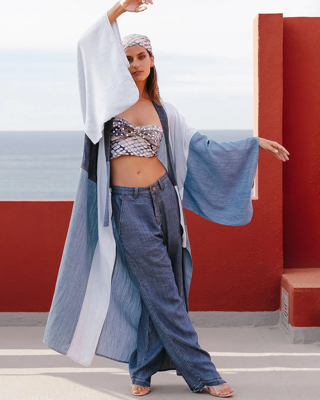 Kimonos & Ponchos>Mes Demoiselles Paris Kimono Diva Denim