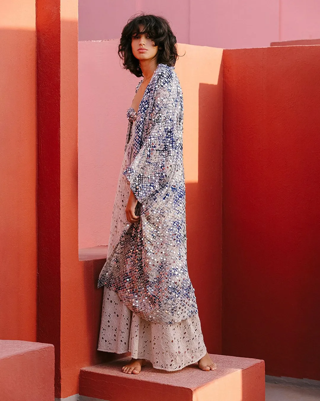 Kimonos & Ponchos>Mes Demoiselles Paris Kimono Dyonisos Bleu