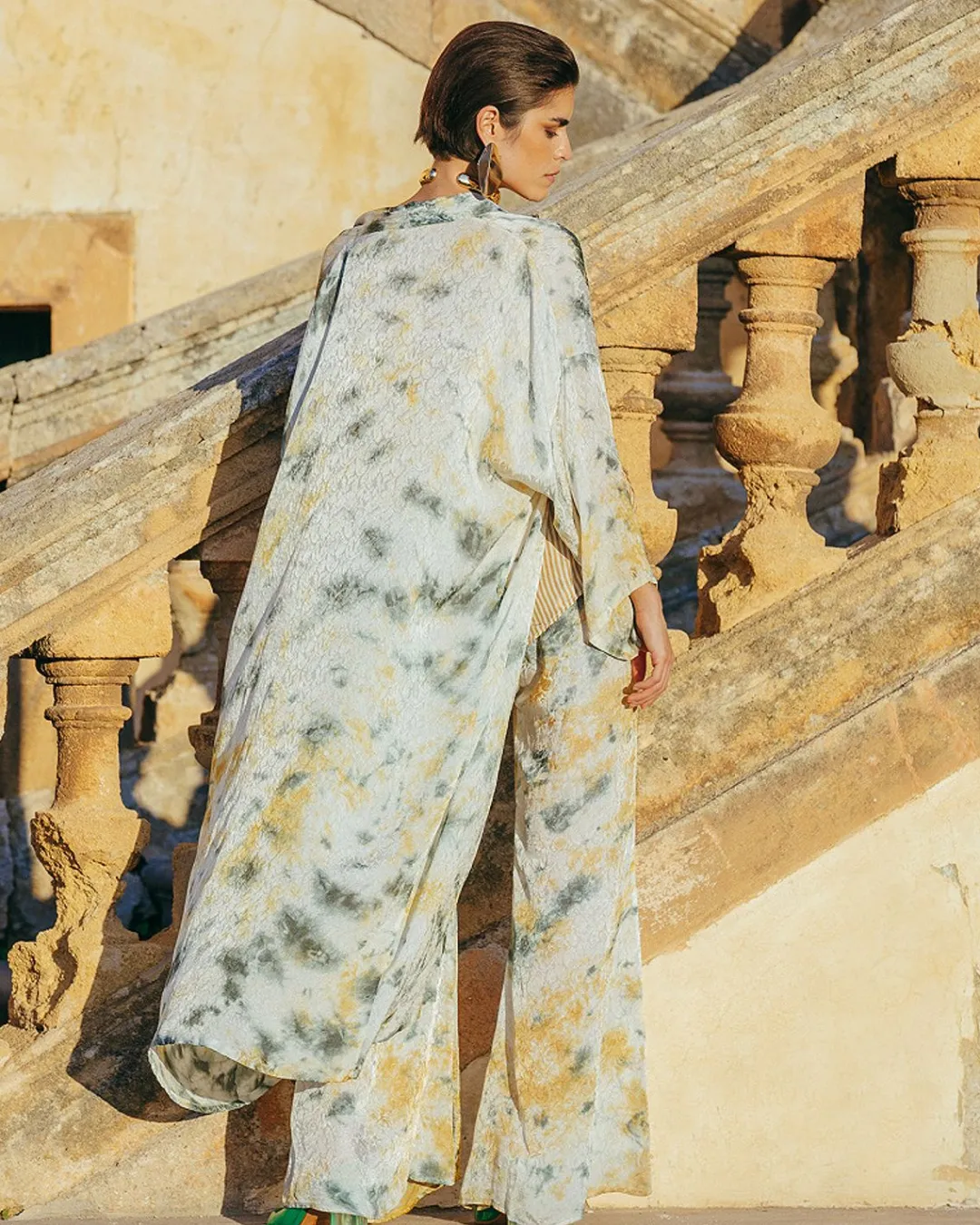 Kimonos & Ponchos>Mes Demoiselles Paris Kimono Issor Kaki / Ocre