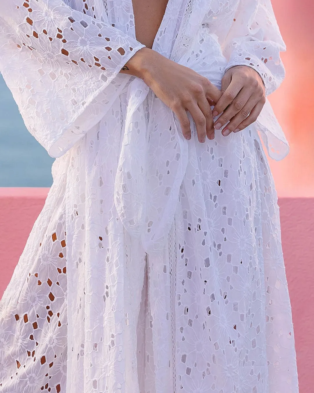 Kimonos & Ponchos>Mes Demoiselles Paris Kimono Lilibet Blanc