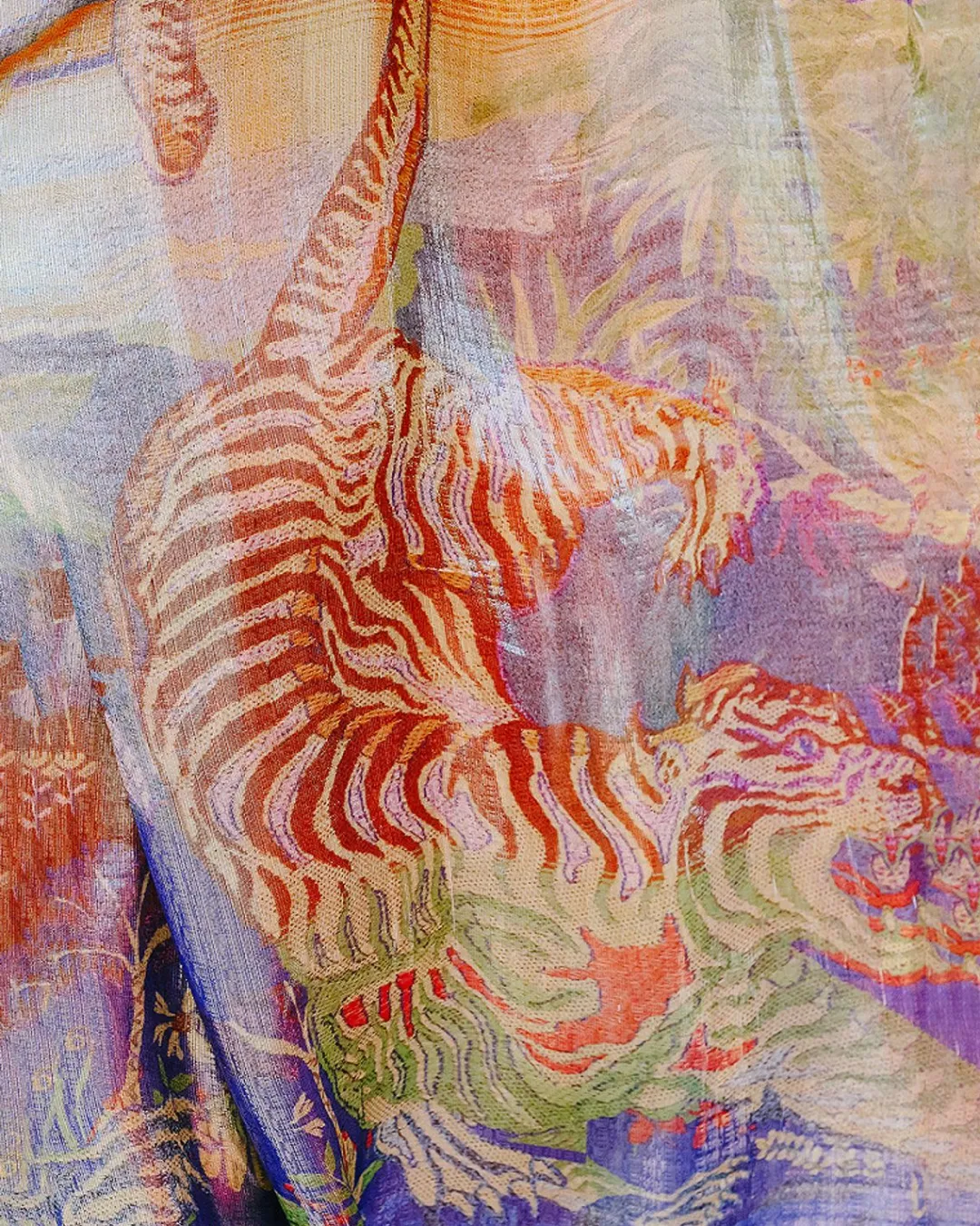 Kimonos & Ponchos>Mes Demoiselles Paris Kimono Roar Imprime Multicolor