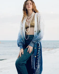 Manteaux & Vestes>Mes Demoiselles Paris Manteau Blue Belle Bleu