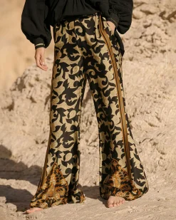 Pantalons>Mes Demoiselles Paris Pantalon Abelia Imprime Noir