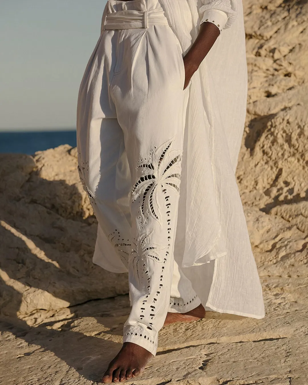 Pantalons>Mes Demoiselles Paris Pantalon Dalma Blanc