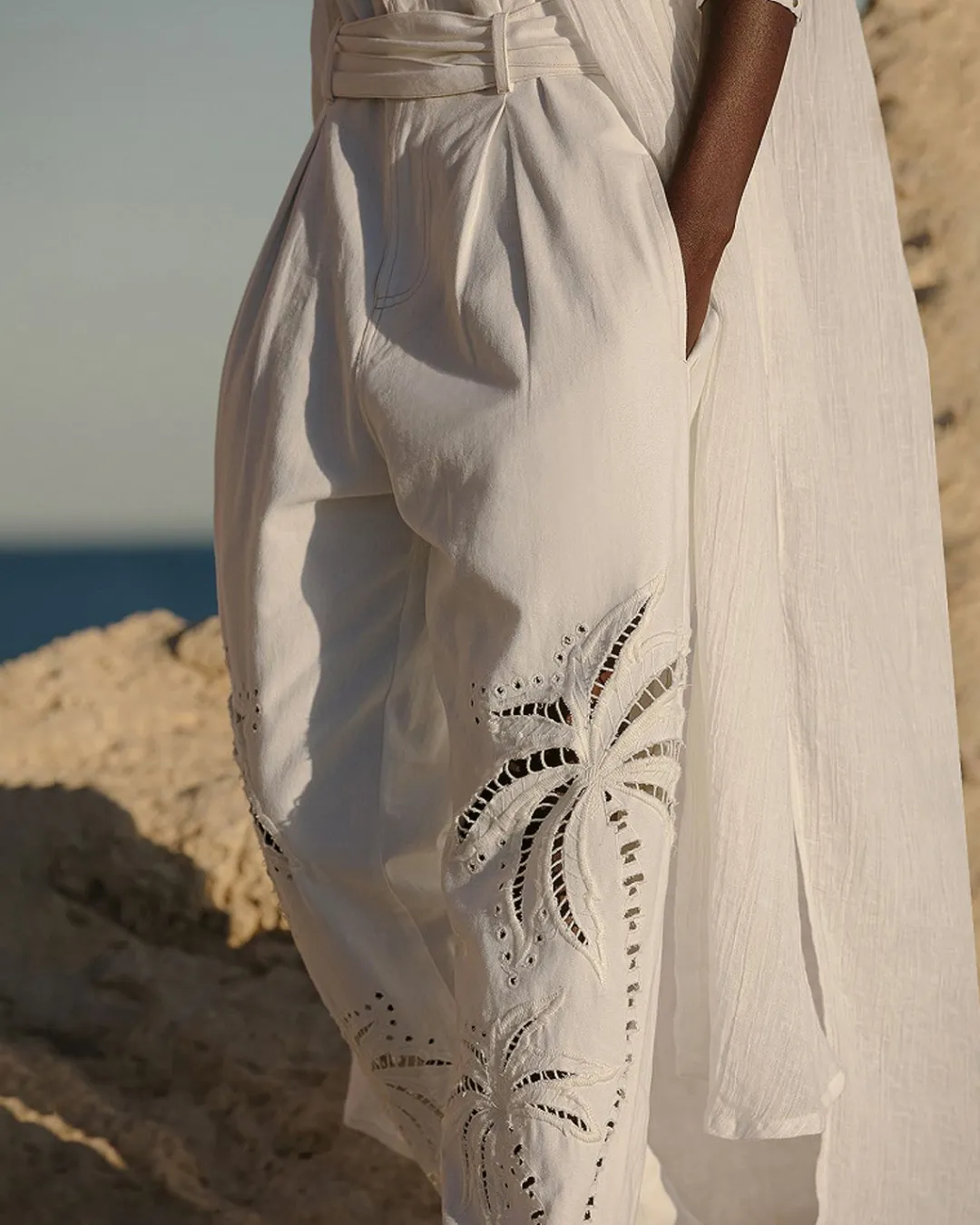 Pantalons>Mes Demoiselles Paris Pantalon Dalma Blanc
