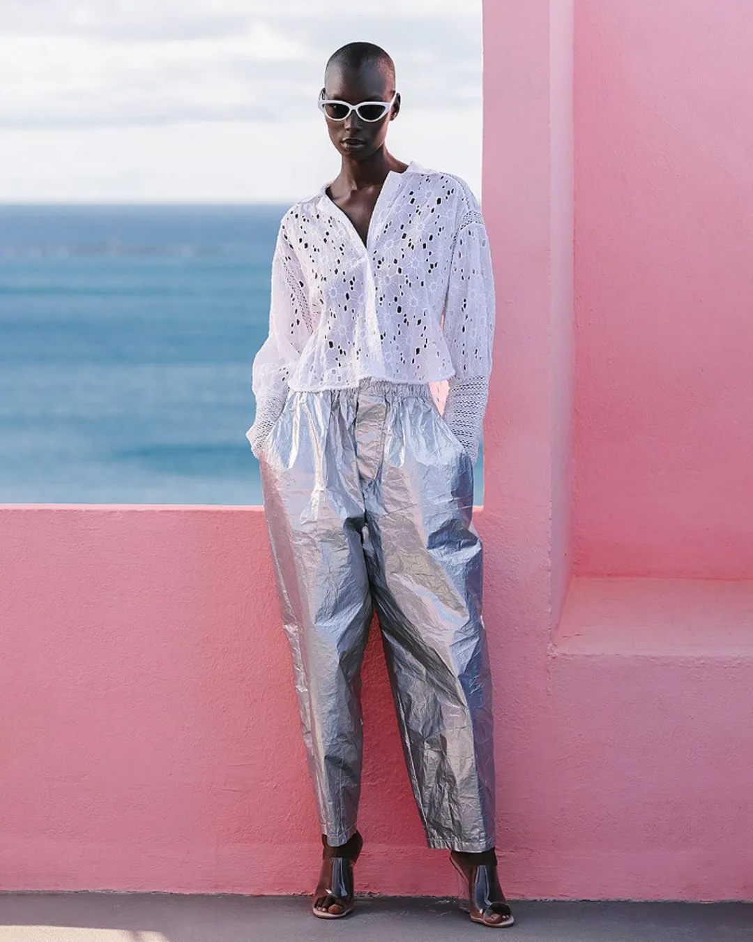 Pantalons>Mes Demoiselles Paris Pantalon Dif Argent