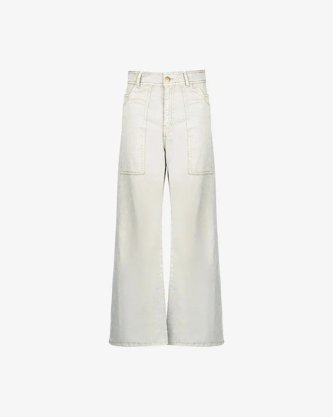 Pantalons>Mes Demoiselles Paris Pantalon Grace Blanc Casse