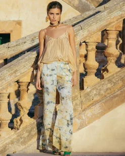 Pantalons>Mes Demoiselles Paris Pantalon Ipan Kaki / Ocre