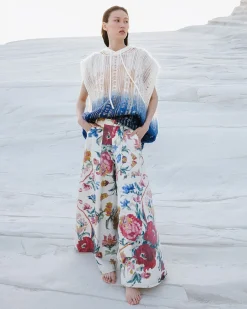 Pantalons>Mes Demoiselles Paris Pantalon Jopa Imprime Fleuri