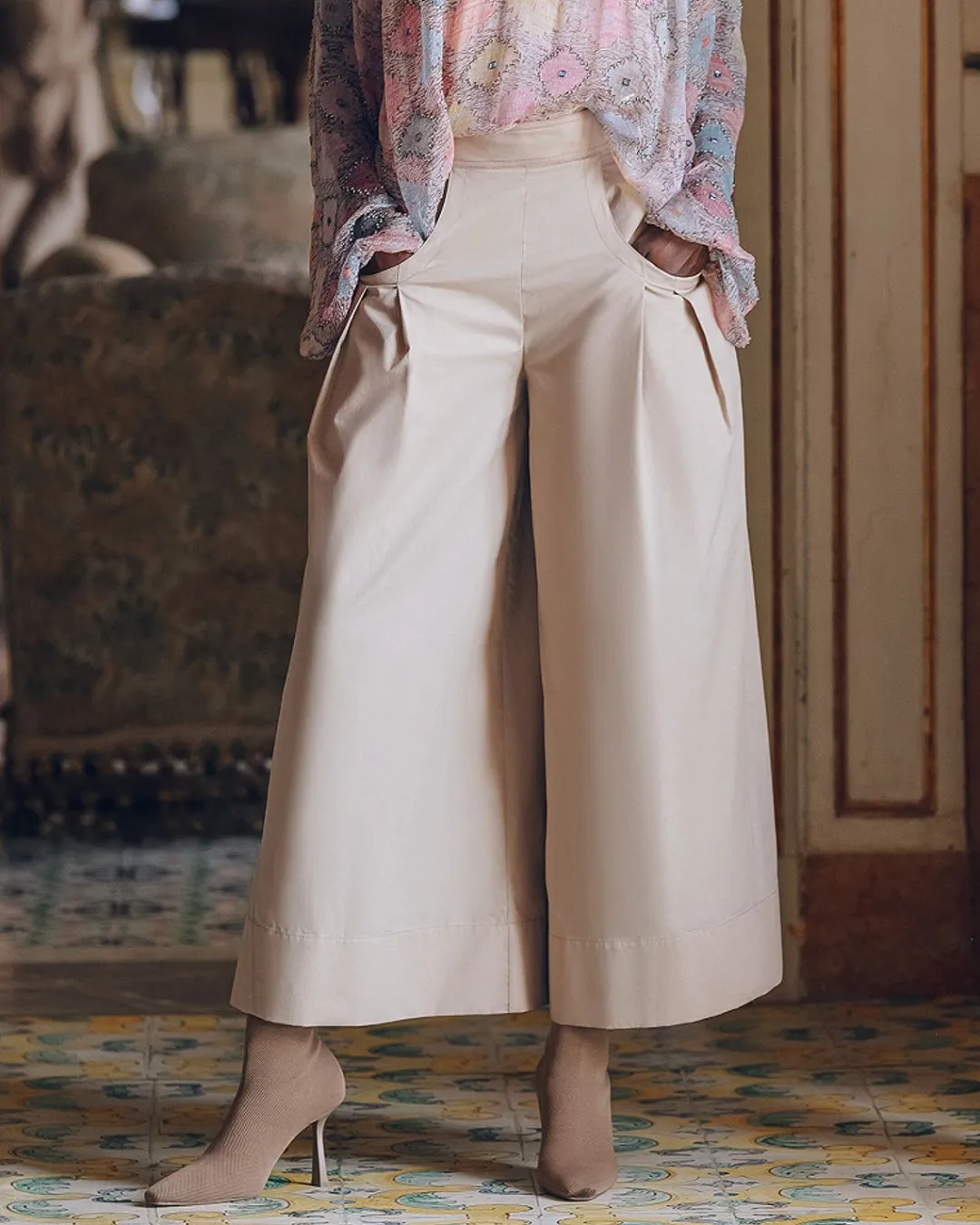 Pantalons>Mes Demoiselles Paris Pantalon Paline Sable