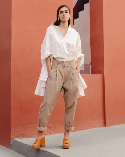 Pantalons>Mes Demoiselles Paris Pantalon Richelieu Bronze