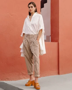 Pantalons>Mes Demoiselles Paris Pantalon Richelieu Bronze