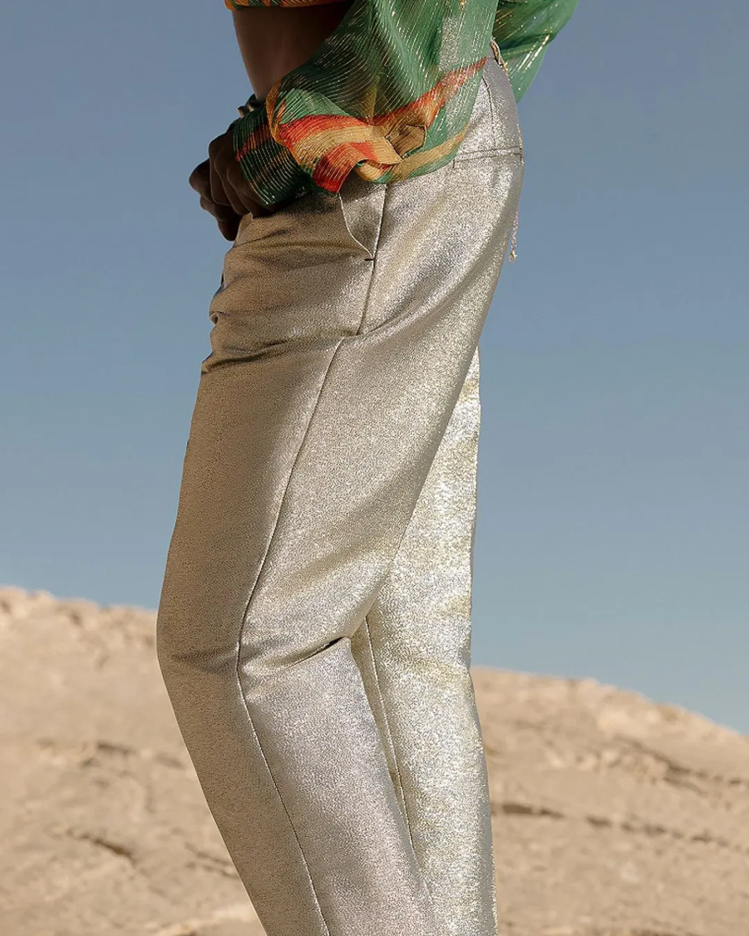 Pantalons>Mes Demoiselles Paris Pantalon Sanders Argent