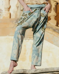 Pantalons>Mes Demoiselles Paris Pantalon Ursul Bleu