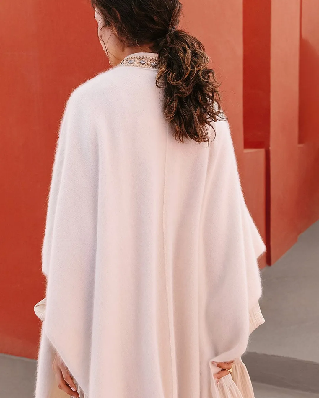 Kimonos & Ponchos>Mes Demoiselles Paris Poncho Ringo Blanc
