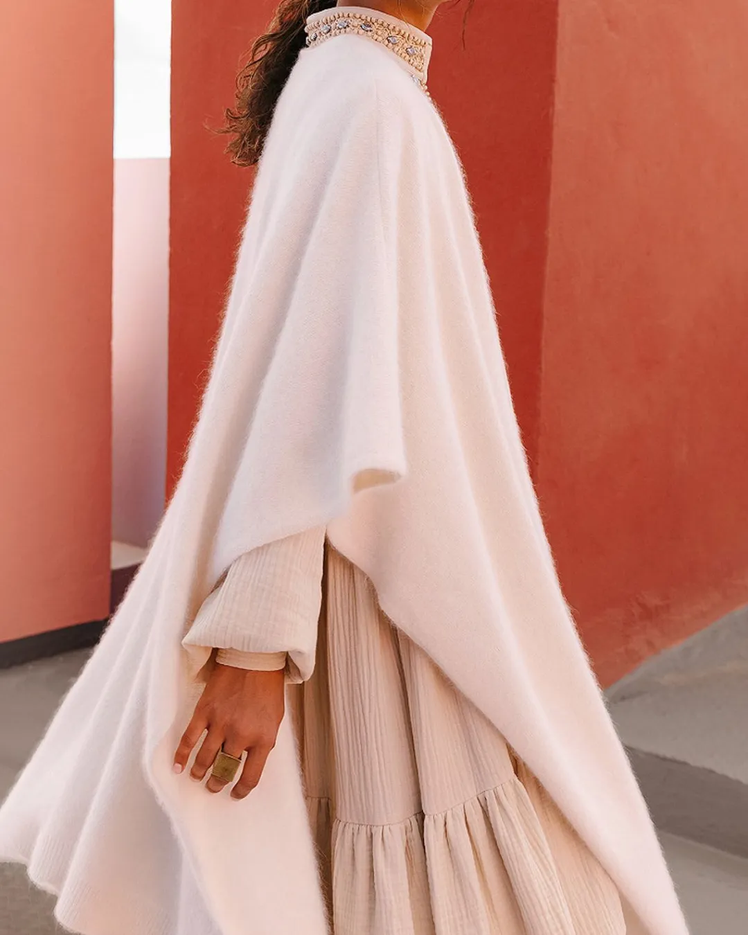 Kimonos & Ponchos>Mes Demoiselles Paris Poncho Ringo Blanc