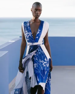 Robes & Jupes>Mes Demoiselles Paris Robe Caspienne Bleu