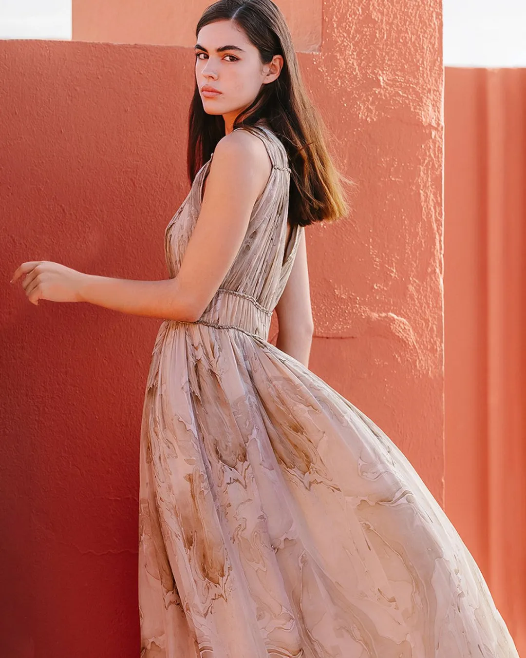 Robes & Jupes>Mes Demoiselles Paris Robe Cassia Bois Texture