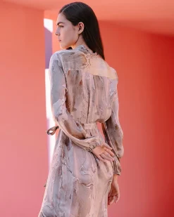 Robes & Jupes>Mes Demoiselles Paris Robe Cypress Bois Texture