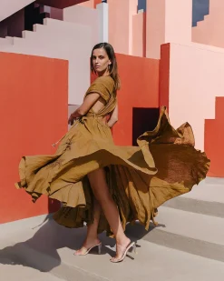 Robes & Jupes>Mes Demoiselles Paris Robe Doperni Olive