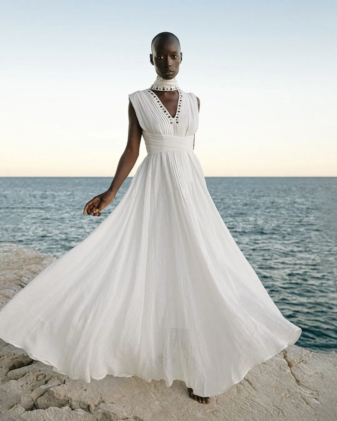 Robes & Jupes>Mes Demoiselles Paris Robe Galla Blanc Casse