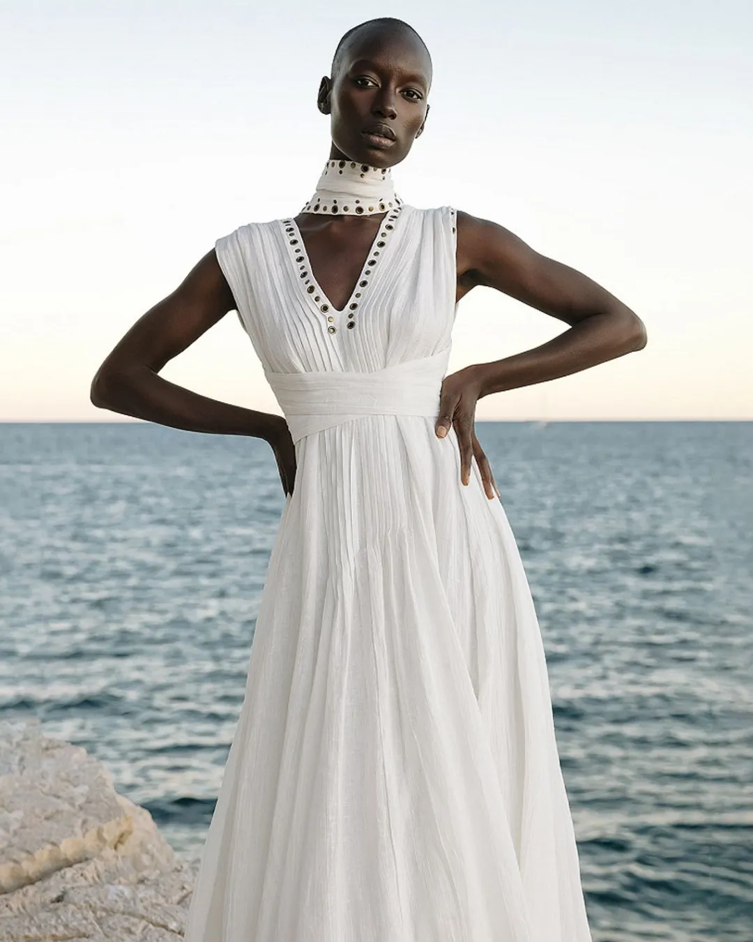 Robes & Jupes>Mes Demoiselles Paris Robe Galla Blanc Casse