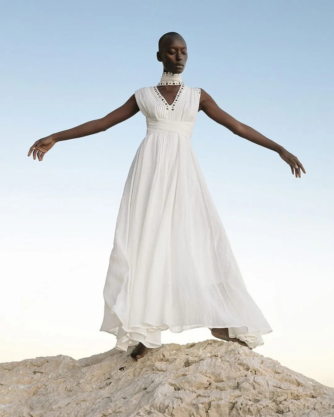 Robes & Jupes>Mes Demoiselles Paris Robe Galla Blanc Casse