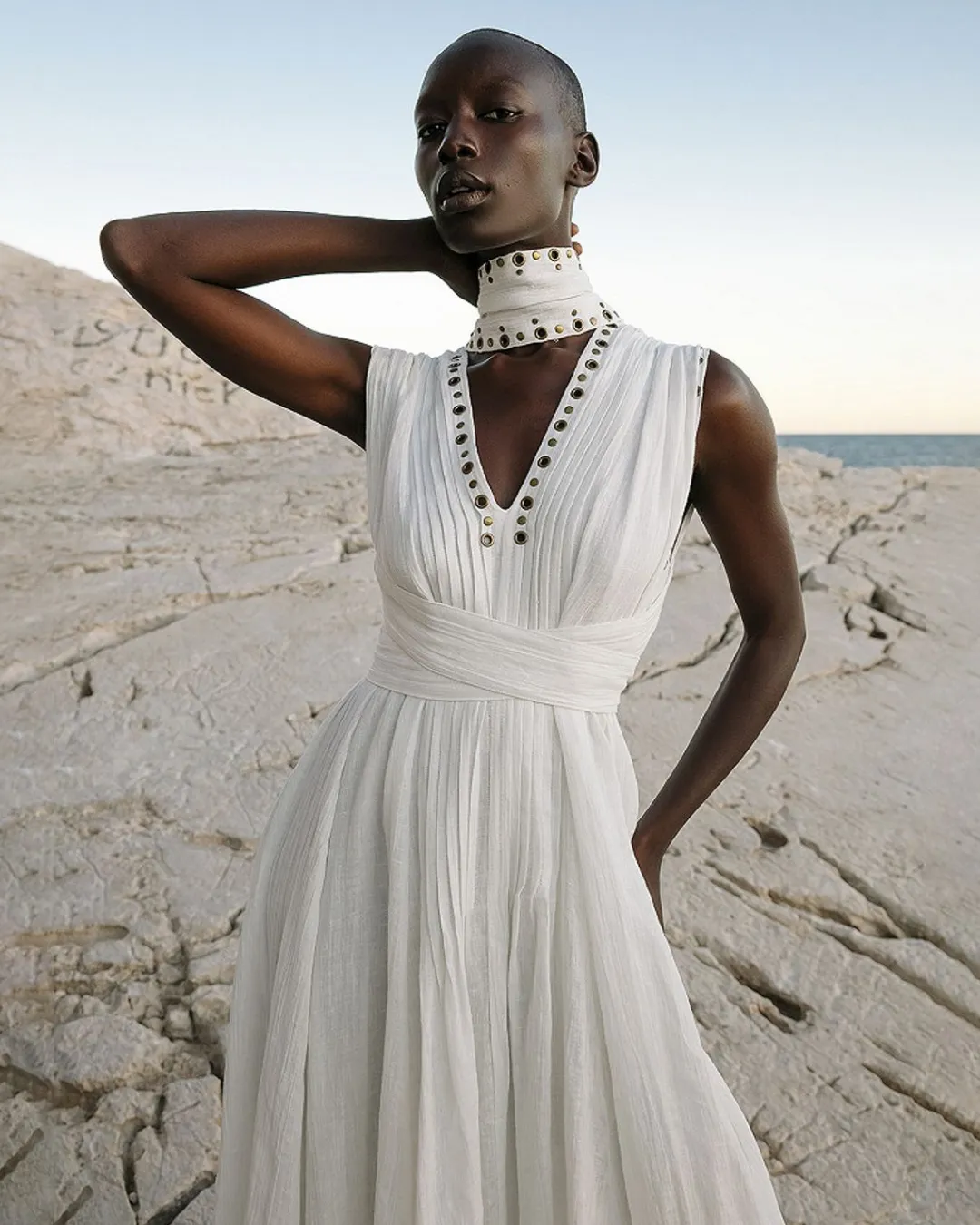 Robes & Jupes>Mes Demoiselles Paris Robe Galla Blanc Casse