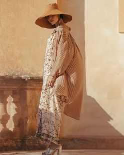 Robes & Jupes>Mes Demoiselles Paris Robe Hiva Terre / Chocolat