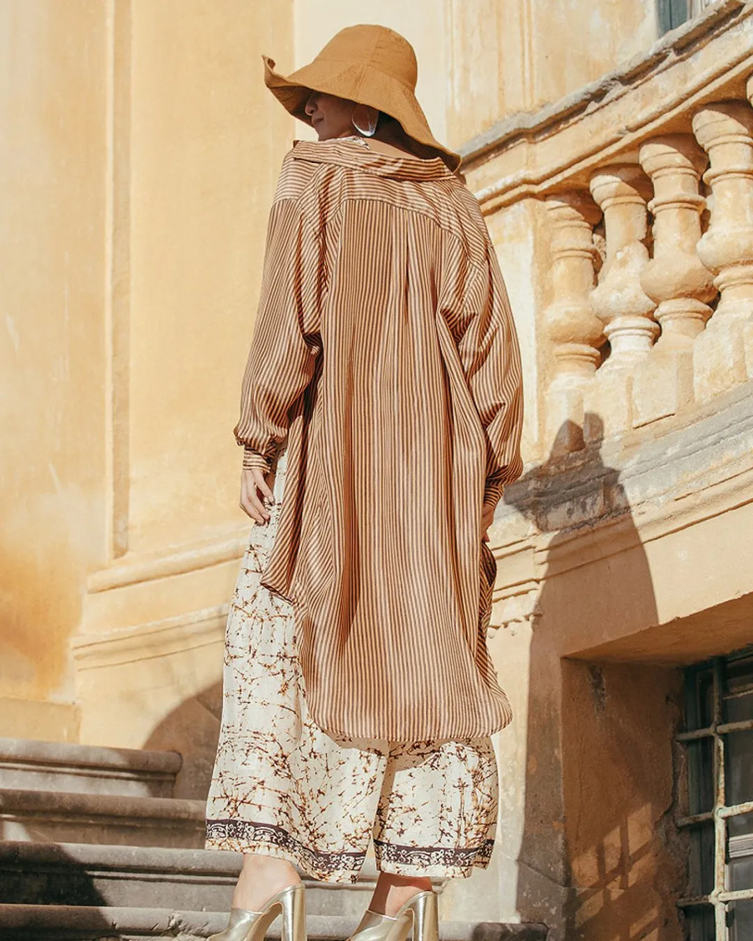 Robes & Jupes>Mes Demoiselles Paris Robe Hiva Terre / Chocolat