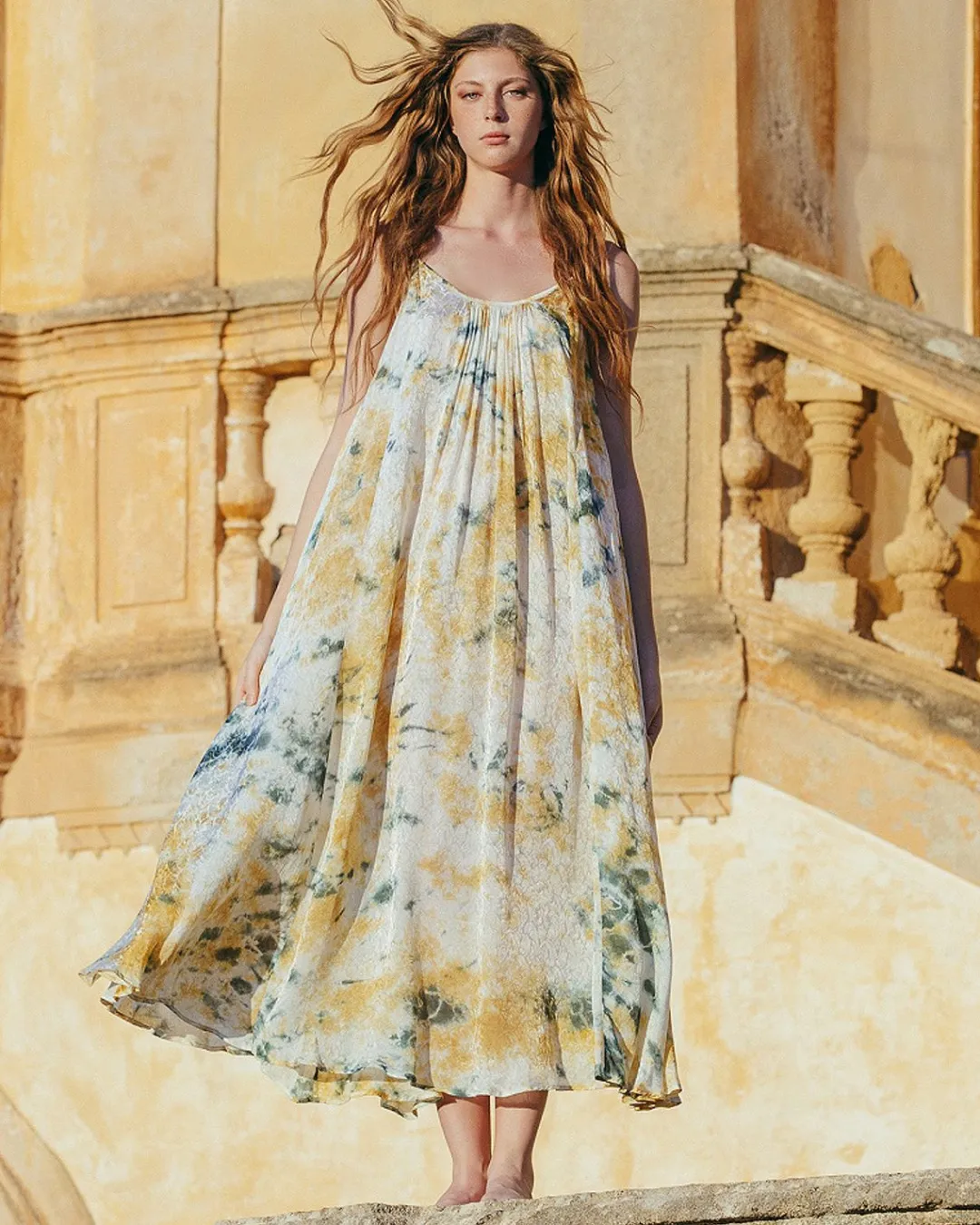 Robes & Jupes>Mes Demoiselles Paris Robe Ivol Kaki / Ocre