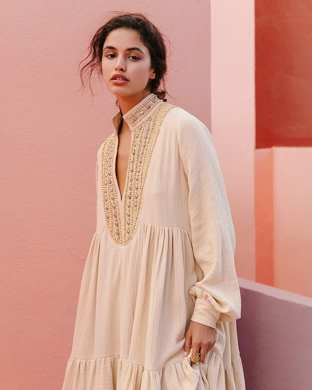 Robes & Jupes>Mes Demoiselles Paris Robe Noma Naturel
