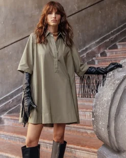 Robes & Jupes>Mes Demoiselles Paris Robe Perle Kaki