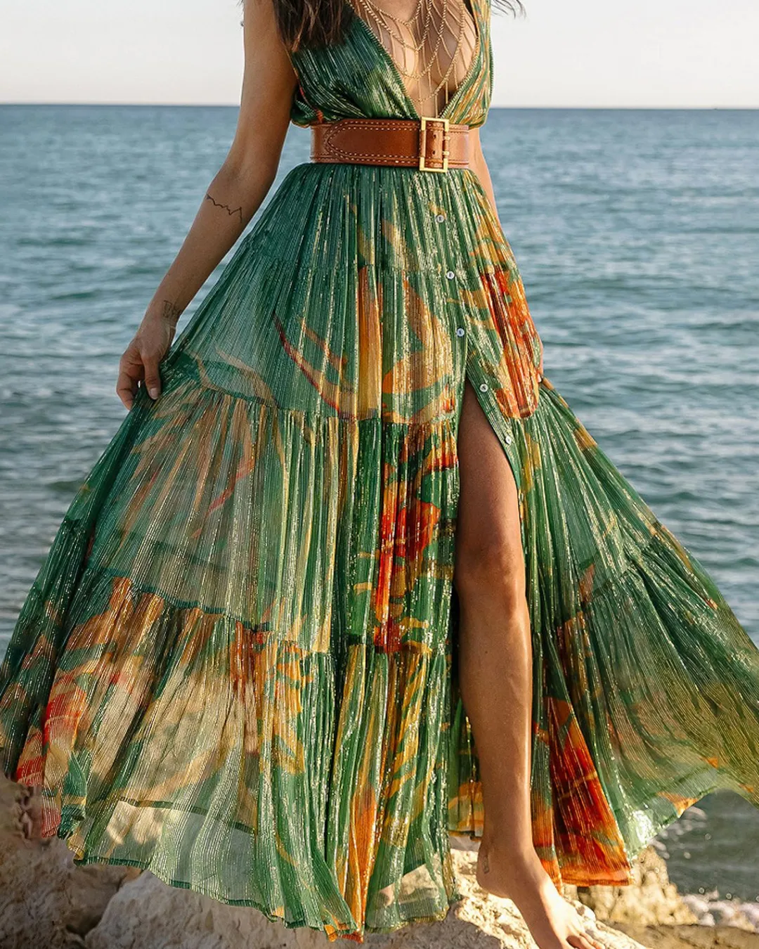 Robes & Jupes>Mes Demoiselles Paris Robe Prisca Imprime Palmier