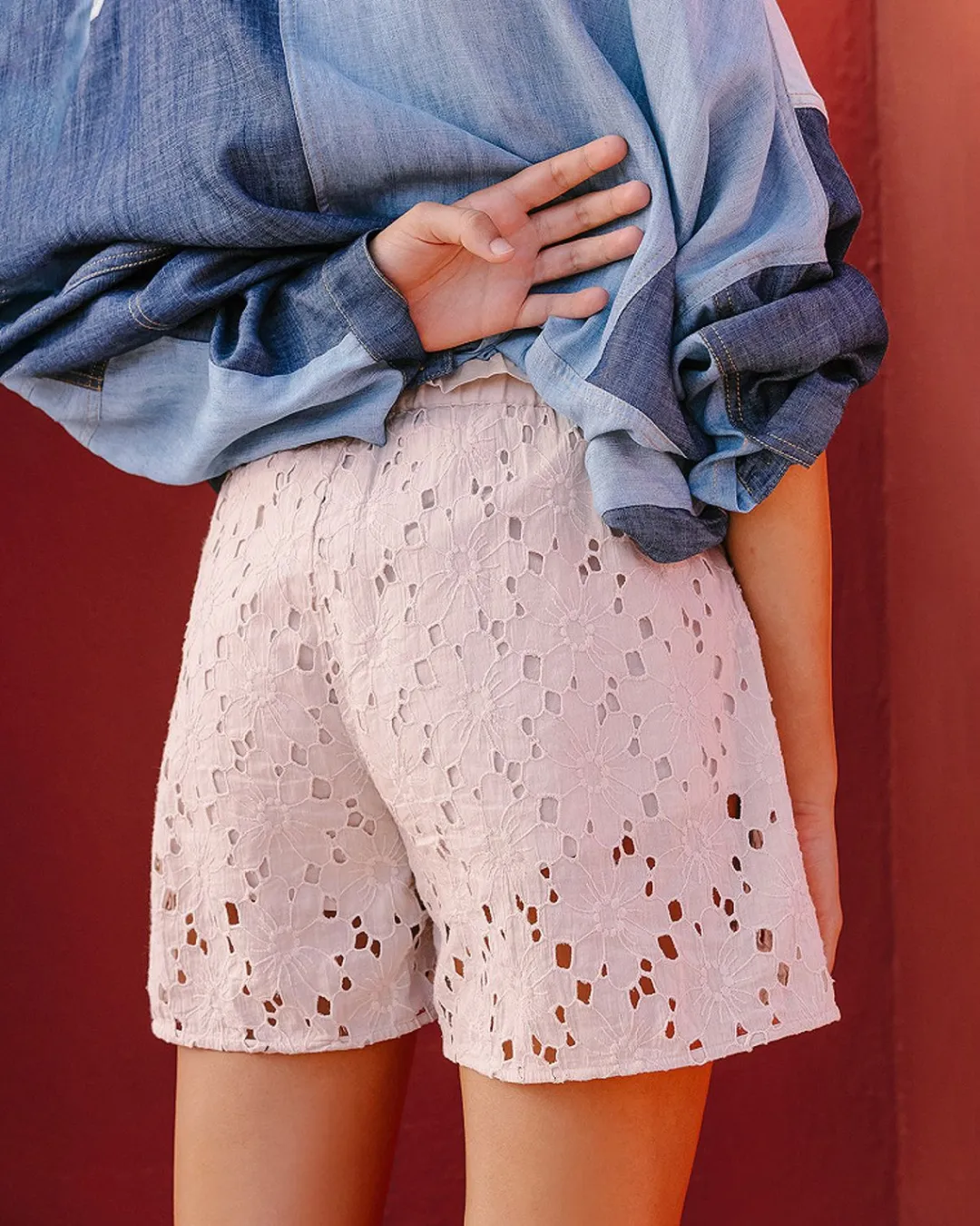 Pantalons>Mes Demoiselles Paris Short Lili Ecru